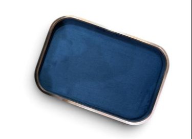 Premium Velvet Jewellery Display Tray – Metallic Border