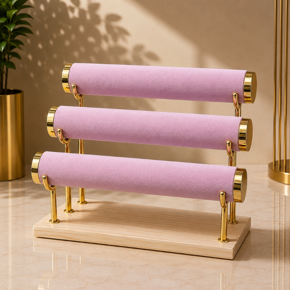 3-Tier Gold Bangles and Bracelet Display