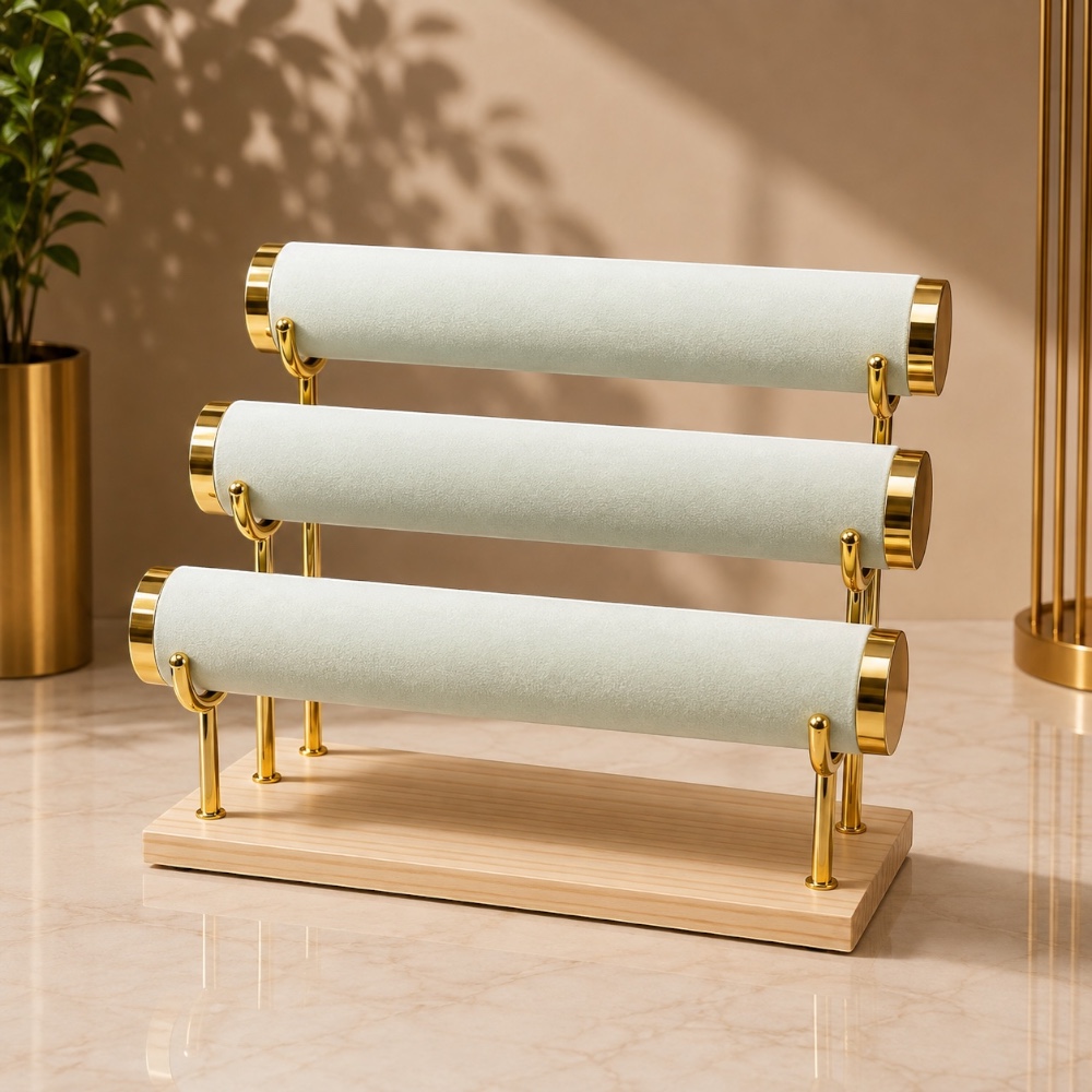 3-Tier Gold Bangles and Bracelet Display