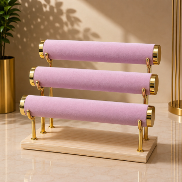 3-Tier Gold Bangles and Bracelet Display