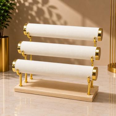 3-Tier Gold Bangles and Bracelet Display