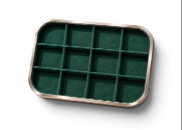 Luxury 12-Compartment Velvet Jewellery Display Tray – Premium Metal Frame
