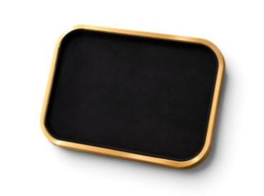 Premium Velvet Jewellery Display Tray – Metallic Border