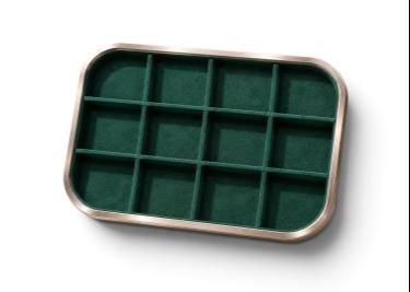 Luxury 12-Compartment Velvet Jewellery Display Tray – Premium Metal Frame